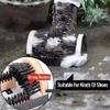 Shoe Cleaning Brush, Outdoor Boot Scrubber with Stiff Bristles, 3-Sided Hard Brush Design for Effective Cleaning view 3
