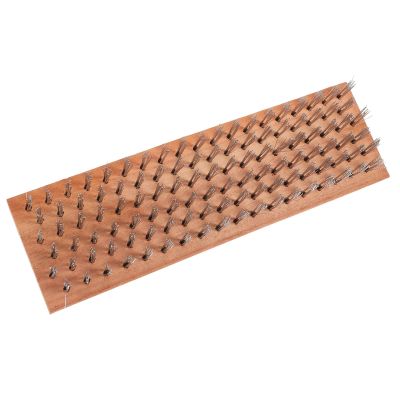 Luxshiny Heavy Duty Wire Broom Brush for Outdoor Cleaning Stainless Steel Scrub Brush for Garden Deck Patio for Floor Scrubbing and Moss Removal