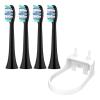 4 Pcs Professional Replacement Brush Heads with Toothbrushes Head Holder, Compatible for PhilipsCompatible for SonicareElectric ToothbrushBrush Heads(Black-1 Set)