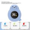 Haofy Baby Bath Thermometer Cartoon Seal Design IP67 LED Digital Floating Thermometer 0-99C 1C Accuracy Auto On Off with Visual Alarm for Infant Toddler Bathtub Swimming Pool Spa (Blue) view 3