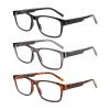 Kerecsen 3 Pack Mens Reading Glasses with Spring Hinge Rectangular Classic Computer Blue Light Glasses for Men (Black Tortoiseshell Gray, 1.75, Dioptres) view 1