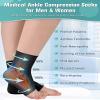 2Pair Ankle Support Compression Socks for Women&Men Foot Support, Medical Compression Stockings for Women Plantar Fasciitis & Achilles Tendonitis Flight Socks Support Neuropathy Socks Ankle Brace view 2