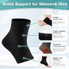 2Pair Ankle Support Compression Socks for Women&Men Foot Support, Medical Compression Stockings for Women Plantar Fasciitis & Achilles Tendonitis Flight Socks Support Neuropathy Socks Ankle Brace view 4