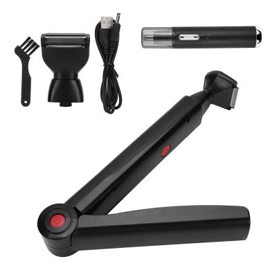 2 in 1 Electric Shaver with Foldable Handle and Back Hair Groomer USB Charging for Men Body Care Men