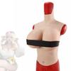 Full Silicone K Cup Breastplate, High Collar Realistic Artificial Breast Forms, Soft Fake Boobs Enhancer, Reusable Breast Prosthesis for Crossdresser, Transgender & Mastectomy Postoperative Recovery view 1