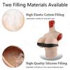 Full Silicone K Cup Breastplate, High Collar Realistic Artificial Breast Forms, Soft Fake Boobs Enhancer, Reusable Breast Prosthesis for Crossdresser, Transgender & Mastectomy Postoperative Recovery view 3