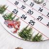 Bwuikim Handcrafted Wooden Advent Calendar Countdowns Timer Festival Home Decors for Kids Adults Holiday Fun Christmas Decors Wooden Countdowns Disk view 3