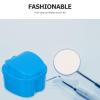 BETOOKY Denture Case 2Pcs Portable Non-Toxic Storage for Photo Taking and Travel White Light Blue view 3