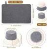 4PCS Sauna Hat & Mats Premium Felt Banya Set with Hook High Absorbent Steam Room Essential Parts Practical Steam Bath Sauna Accessories for Women And Men Travel-Friendly Design view 2