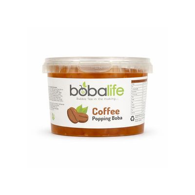 Bobalife Coffee Popping Boba Pearls 600g Bubble Tea Pearls, Boba Topping for Drinks, Desserts & Milk Tea Vegan & Gluten Free