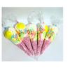 10 x Pre Filled Party Sweet Cones Assorted Candy Treat Bags Retro Sweets Marshmallows Rainbow Mix Kids Birthday Wedding Christening Favours Gifts Colourful Snack Selection (10, Pink Strawberry Mix) view 1