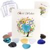 10 Pack Heart Lucky Stones with Organza Bags and Cards, Party Favors Birthday Guest Gifts, Gemstones Heart Shape Charms for Baptism Communion First Day Wedding view 1