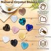 10 Pack Heart Lucky Stones with Organza Bags and Cards, Party Favors Birthday Guest Gifts, Gemstones Heart Shape Charms for Baptism Communion First Day Wedding view 3