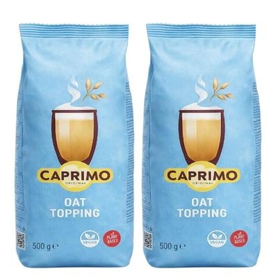 Caprimo Oat Drink Powder, 100% Plant Based Creamy Oat Milk Powder for Coffee, Tea & Hot Drinks (Pack of 2, Total 1000 Grams) - Oat Topping, Gluten Free, Lactose Free, Dairy & Soy Free, Vegans