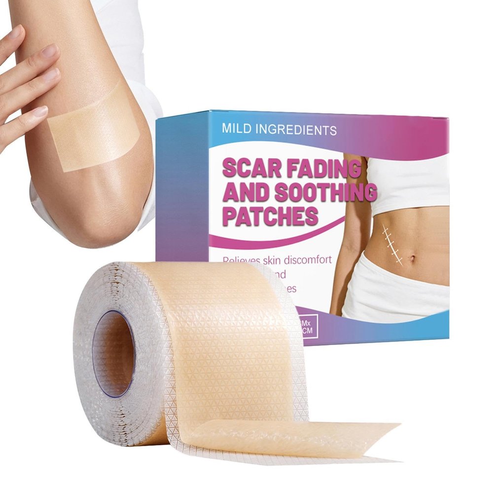 Silicone Tape for Scars | 1.5x59 Inch Professional Waterproof Soothing | Scar Removal Tape - for Women Burn Wound Leg Abdomen Arm Shoulder Back