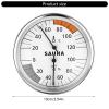 Bwuikim Commercial Grade Sauna Hygrometer Thermometers Alloy Construction Thermal Glass Face Humidity Detection for Room Alloy Hygrometer view 3