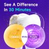 Purple Teeth Whitening Strips: Peroxide-Free At Home WhitenerPortable for Travelling, Before Parties, WorkCoffee Tea Red Wine Soda Drinkers 7 Packs (14 Strips) view 3