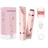 Bikini Trimmer Women 2-in-1 Dual Head Shaver, Lady Shavers for Women Pubic Hair with Dual Floating Blades, USB-C Waterproof Intimate Hair Removal for Face Underarm Legs Body (Pink)