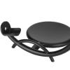 Adfaga Shaving Brush and Stand Premium Iron Alloy Curved Design for Organizing Razors and Brushes in Bathroom Black view 4