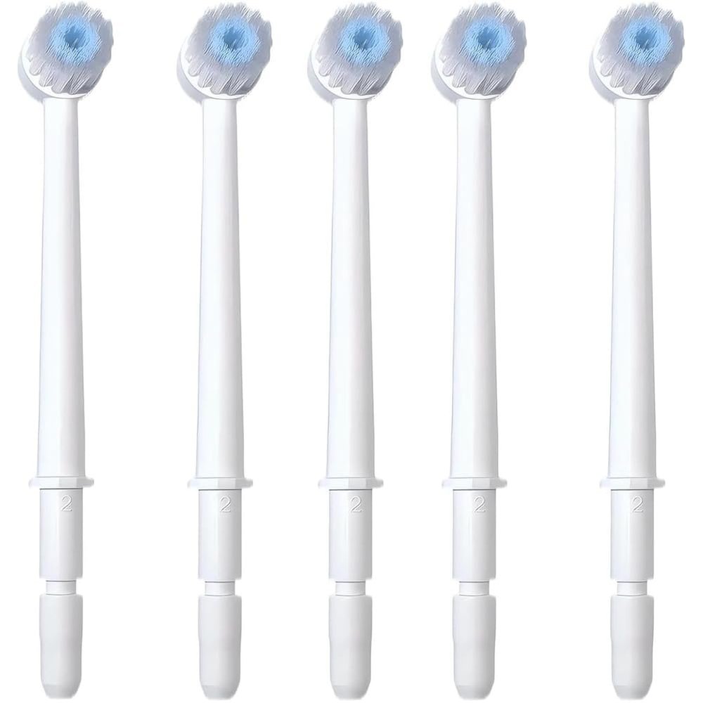 Akfldms for -Series Oral Irrigator 5Pcs Replacement Brush Heads-Assorted, Random Delivery
