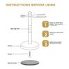 Akfldms Razors and Brush Stand Razors Holder is More Stable to Prolong the Life of Your Razors Compatible with Long Handle Safety Razors Silver view 2