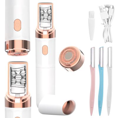 2-in-1 Facial Epilator for Women, Face Epilator Women, USB Rechargeable Portable Facial Hair Remover for Face Lip Chin Leg Arms