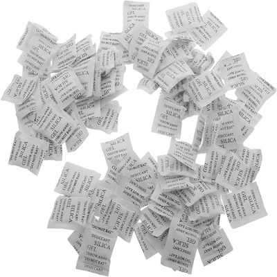 Food Safe Silica Gel Packets 100pcs 2g Moisture Absorbing Bags for Cabinet, Pet Food, Electronics