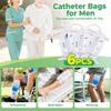 Akfldms Catheter Bag 1000ml for Men, Foley Catheter Leg Bags 6 Pack, for Splash- Drain Design Urine view 4