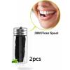 2PCS Natural Mint Bamboo Charcoal Dental Floss,Dental Floss Tape,Bamboo Flo-Ss,With Glass Holder,Easy Glide Feeling Fresh Flavour,For Teeth Cleaning,For Sensitive Teeth,Remove Stains,Mint Flavour(30m) view 4
