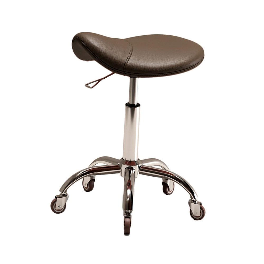 Saddle stool, saddle chair, office swivel stool, stable and robust for salon, spa, massage, tattoo clinic, office (color 1)