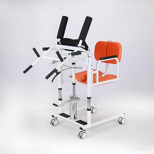 Hydraulic Patient Transfer Chair for Elderly, 180 Split Seat Lift N Cart, Medical Mobility Aid, Safe Lifting Solution for Seniors, Easy Transfer Chair