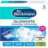Dr Beckmann Glowhite Fabric Whitener 5x 40g Sachets - Whitening Powder for Whites - Brightens Dull Grey Laundry - Works with Detergent - Machine Wash Fabric Brightener - Keeps Whites White view 1