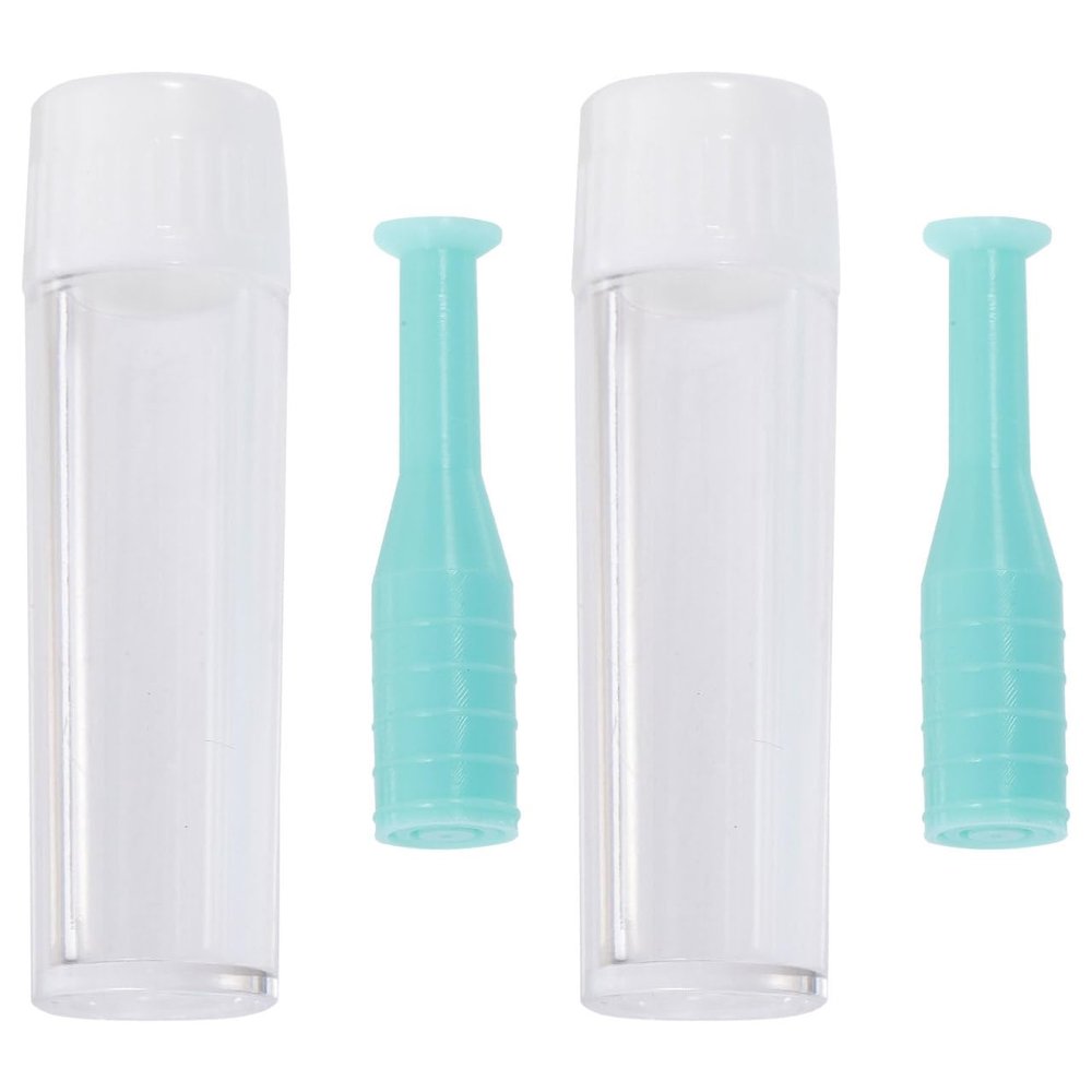 Gadpiparty 2pcs Rgp Lens Inserter Remover, Silicone Contact Lens Suction Cup with Bottle for Hard Gas Permeable & Ok, Portable Scleral Removal Tool & Applicator Sucker for Travel