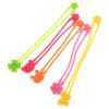 Healvian 5pcs Flexible Silicone Bands for Bento Box and USB Cable Binding, Elastic and Stretchable Silicone Straps with Assorted Colours, for Dorm and Restaurant Use view 1