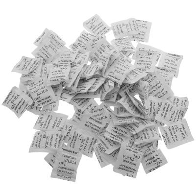 PACKOVE 100pcs Silica Gel Packets 2 Gram for Food Storage and Shoe Moisture Absorber High Moisture Absorption and Prolonged Effect for Closet and Home
