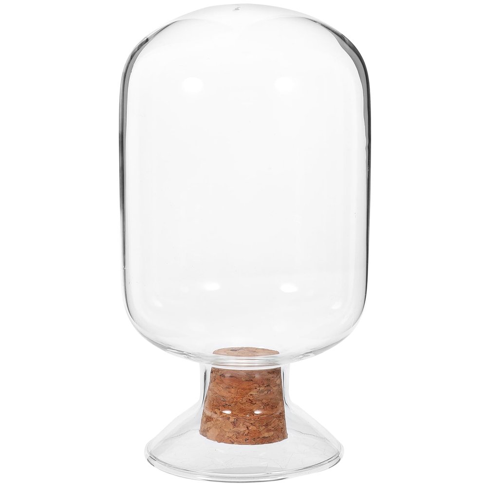 BESPORTBLE Match Storage Jar Easy to Use and Convenient to Carry Glass Shaped with Wooden Lid Creative 250ml Capacity for Displaying Small Artwork or Matches in Home Decor