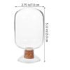 BESPORTBLE Match Storage Jar Easy to Use and Convenient to Carry Glass Shaped with Wooden Lid Creative 250ml Capacity for Displaying Small Artwork or Matches in Home Decor view 2