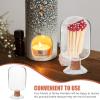 BESPORTBLE Match Storage Jar Easy to Use and Convenient to Carry Glass Shaped with Wooden Lid Creative 250ml Capacity for Displaying Small Artwork or Matches in Home Decor view 3