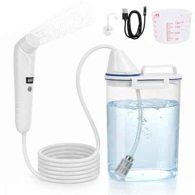 Portable Bidet Electric 2L Rechargeable Handheld Travel Bidet Sprayer with Water Tank,Portable Shower for Bathroom Outdoor Camping,Personal Hygiene Cleaning for Postpartum Feminine Care