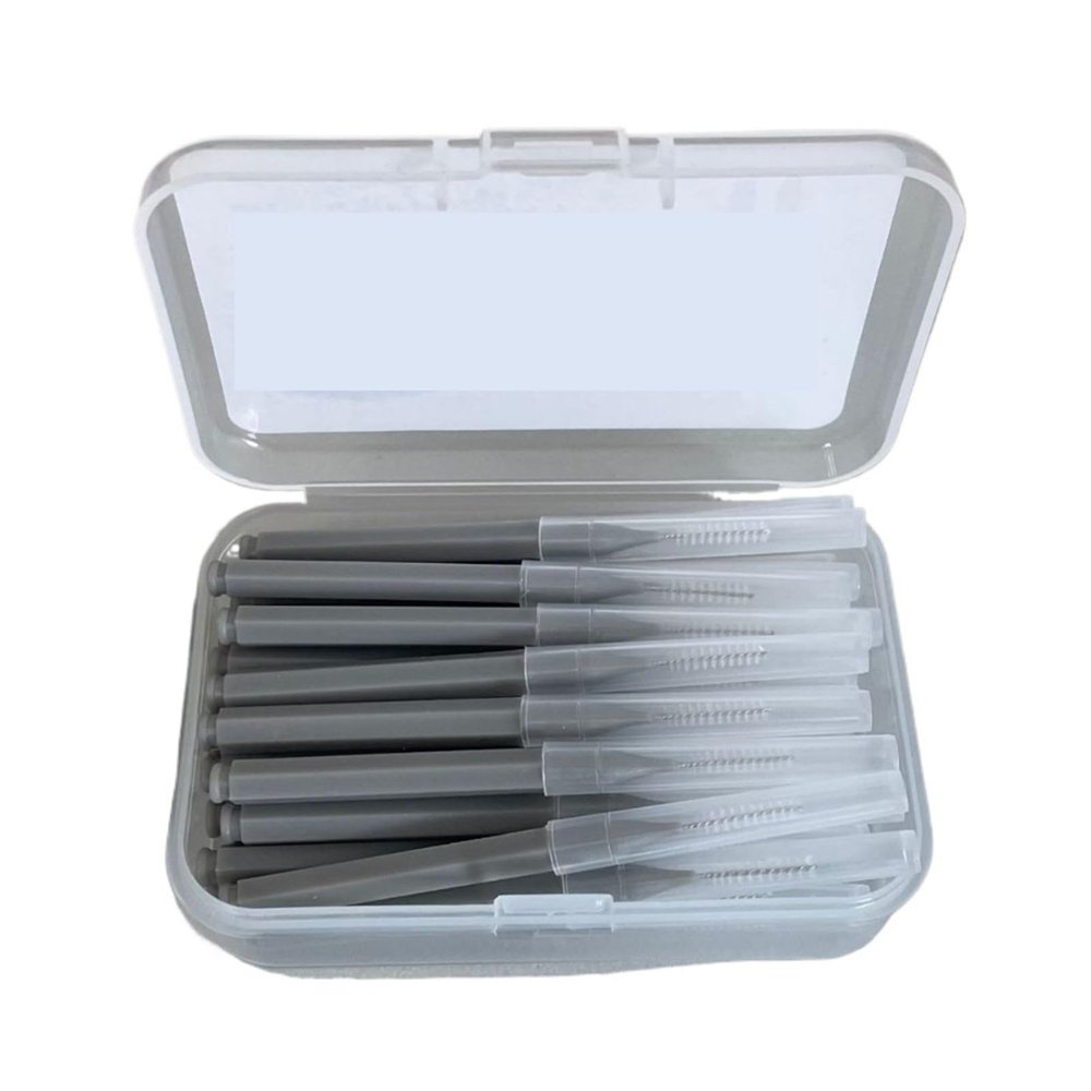 30Pcs Interdental Brushes Cleaners Dental Tooth Brush Suitable for Narrow Gaps Between Teeth(0.6mm Gray)
