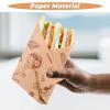 Operitacx 50pcs Greaseproof Paper Sheets for Food Wrapping Non-Stick Coated Paper Resistant to Food Storage for Sandwiches and Snack Boxes for Baking view 3