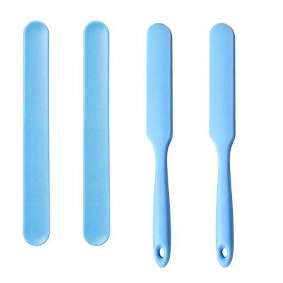 4-Piece Silicone Sticks & Spatulas Set Paint Stirrer Sticks for Resin Tools, Mixing Paddle for Epoxy, Glue Spatula & Face Mask Applicator