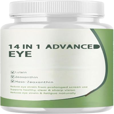 14 in 1 Advanced Eye Formula Eye Vitamin and Mineral Vision & Focus Support,White