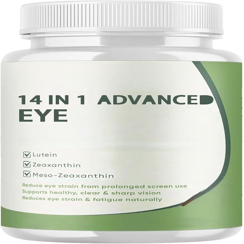 14 in 1 Advanced Eye Formula Eye Vitamin and Mineral Vision & Focus Support,White