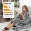 3 in 1 Foot Massager, Electric Massager, 5 Vibration Modes & 6 Heating Levels(40-65), Smart Timing, Triple Therapy Foot Massager, Rechargeable Ankle Massage for Pain and Circulation, Heel (Grey*1) view 3