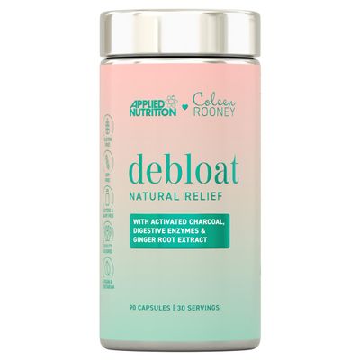Applied Nutrition - Coleen Rooney - Debloat Capsules - Activated Charcoal, Digestive Enzymes & Probiotics - Bloating Relief - Gut Health & Digestion Support - (90 Capsules - 30 Servings)