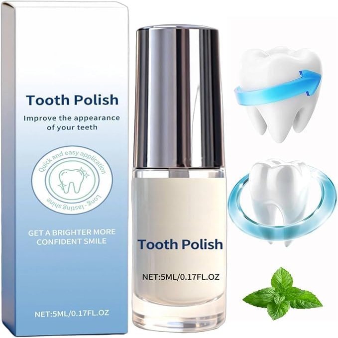 Tooth Polish, Natural Formula Teeth Whitening Paint, Stain Removal, Yellowing, Brighting and Polish Teeth in Minutes, for Daily Use