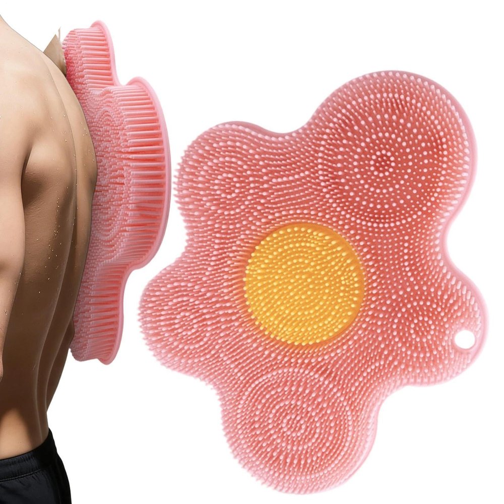 Silicone Foot Scrubber for Shower - with Non-Slip Suction Cups Silicone Scrubbing Pad | Back Scrubber for Shower | for Women Men Scrubbing Cleaning