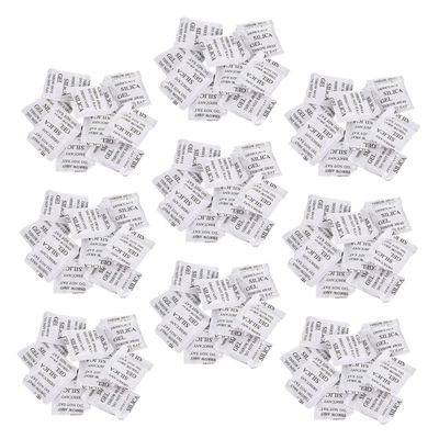 Housoutil Desiccant Absorbent Packs 100Pcs Silica Gel Moisture Absorbing Bags for Camping and Storage