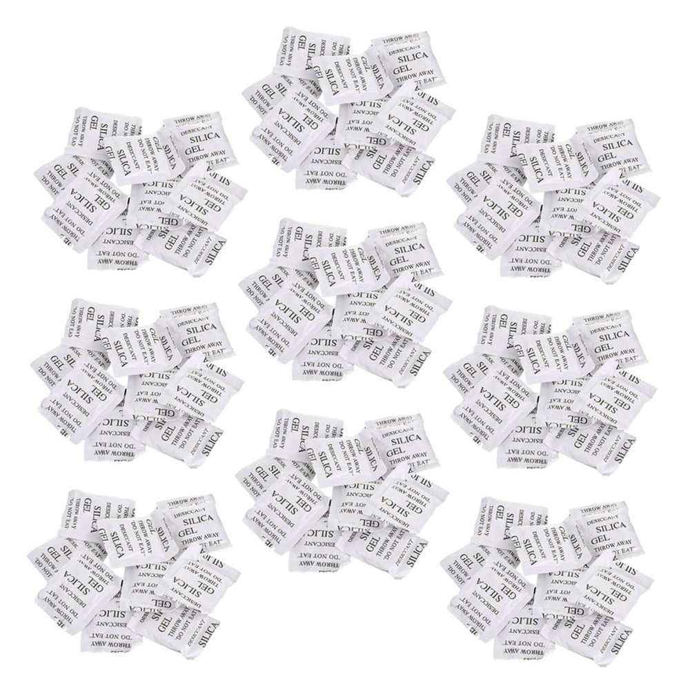 Housoutil Desiccant Absorbent Packs 100Pcs Silica Gel Moisture Absorbing Bags for Camping and Storage